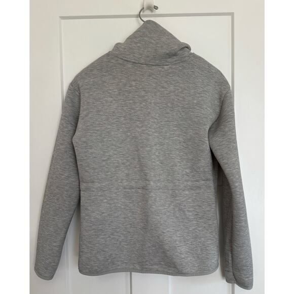 Zuda Scuba Knit Funnel Neck Top with Tie Waist Size XS GRAY - Picture 2 of 11